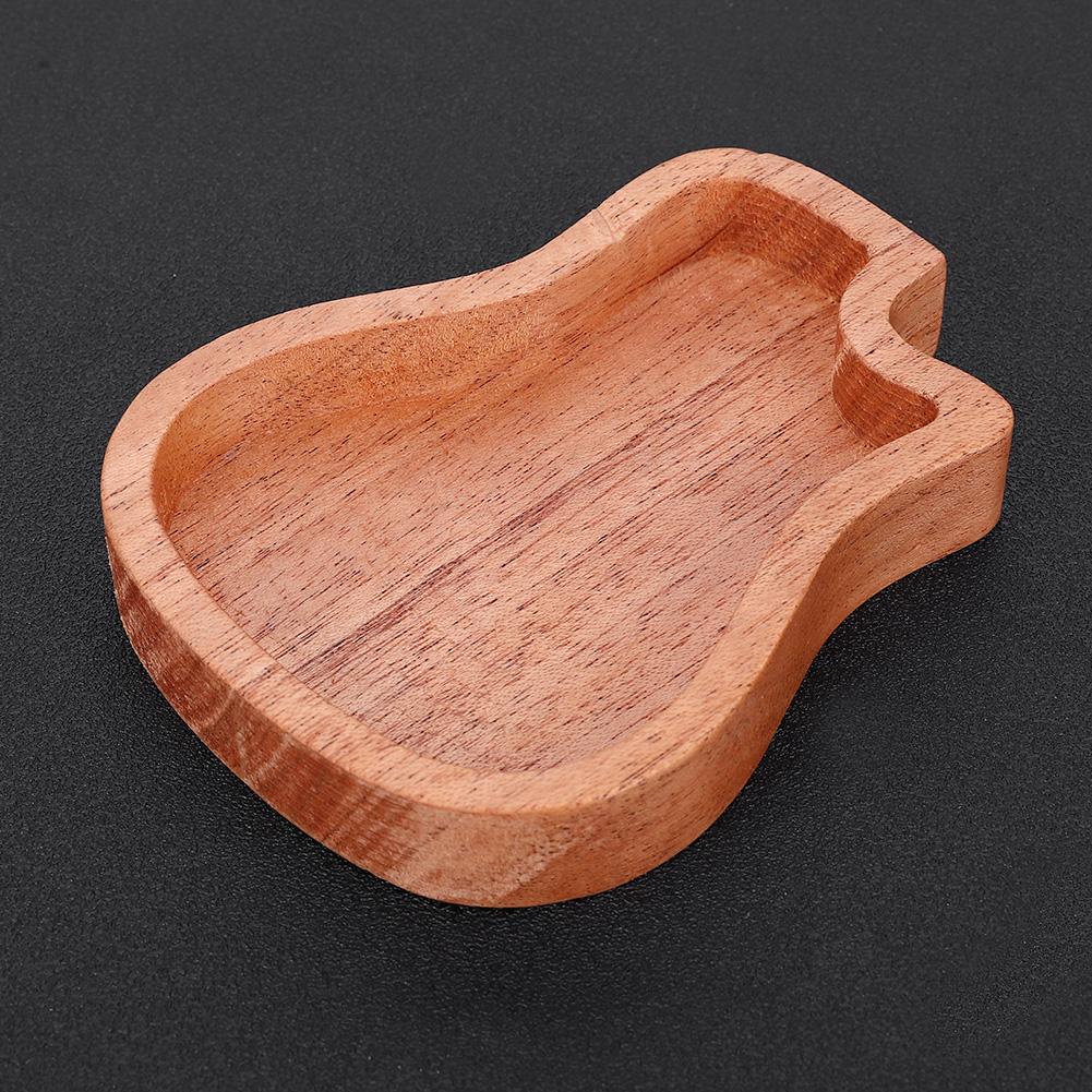 Деревянная коробка для медиаторов из красного дерева в форме гитары, чехол для медиаторов, аксессуары для музыкальных инструментов