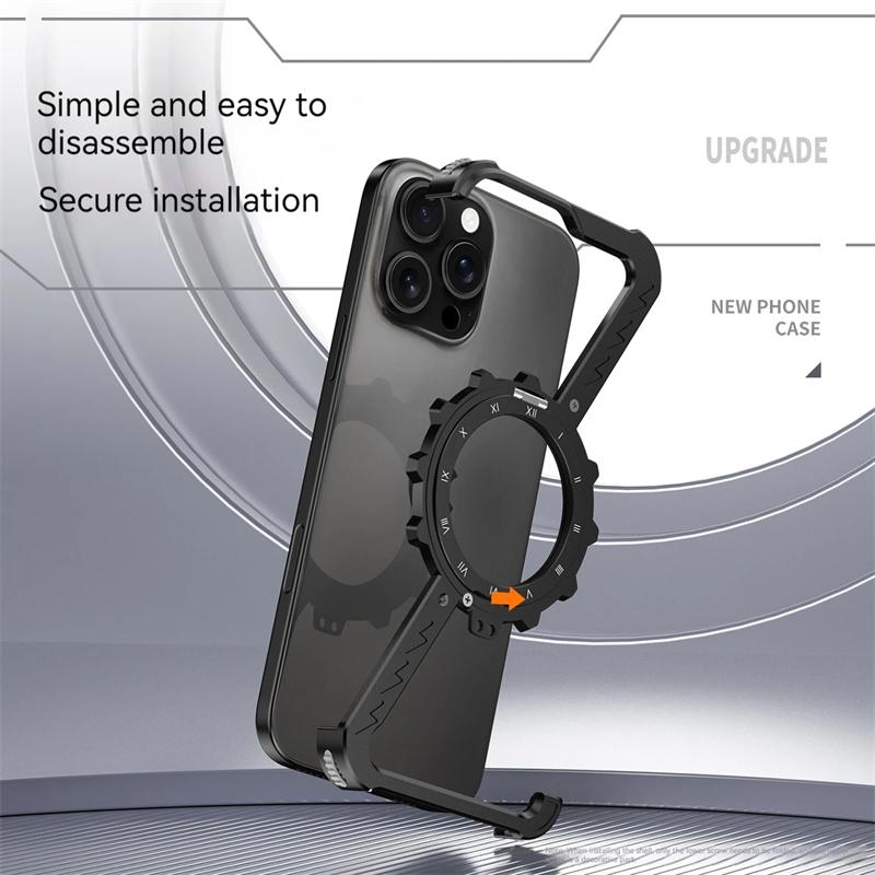 Роскошный металлический чехол для телефона из алюминиевого сплава в форме буквы Z для iPhone 16 15 14 13 Pro Max Plus, защитный чехол, противоударный бампер, вращающийся на 360°