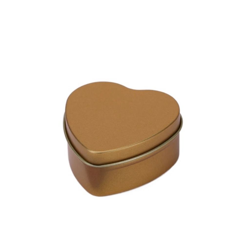 Серебряные/красные/розовые банки в форме сердца Жестяные контейнеры в форме сердца Креативные банки для изготовления свечей своими руками