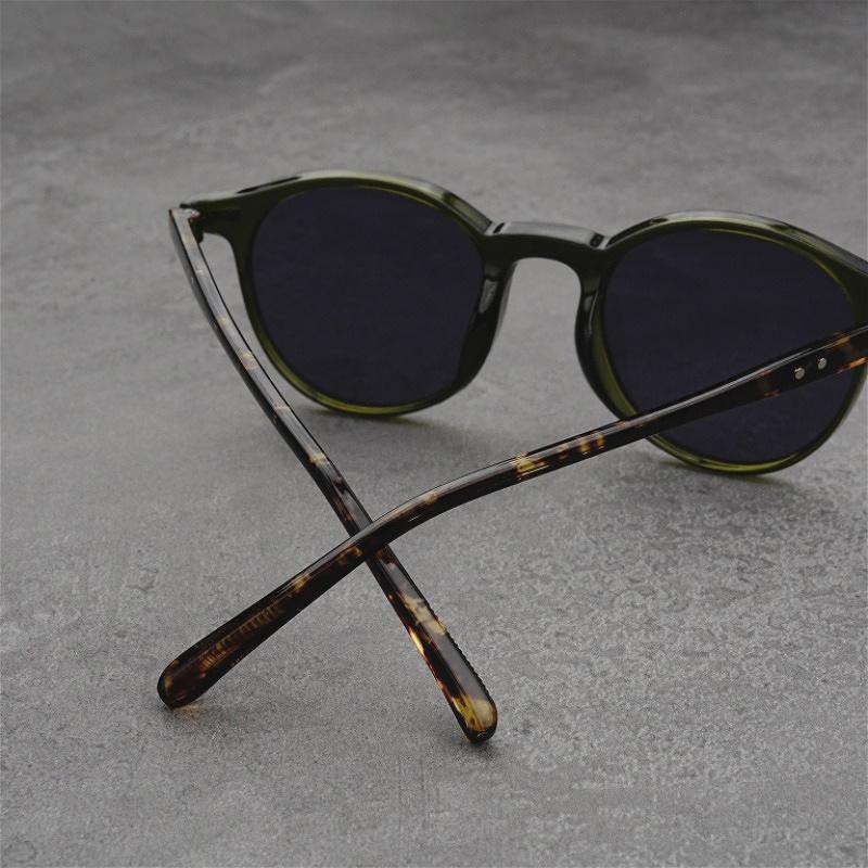 New Round Frame Sunglasses Men'S And Women'S Fashionable Uv Resistant Sunglasses Outdoor Polarized Driving Glasses Uv400