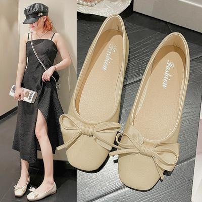 Женская повседневная обувь на мягкой подошве, повседневная обувь с легким бантом и мелкой посадкой