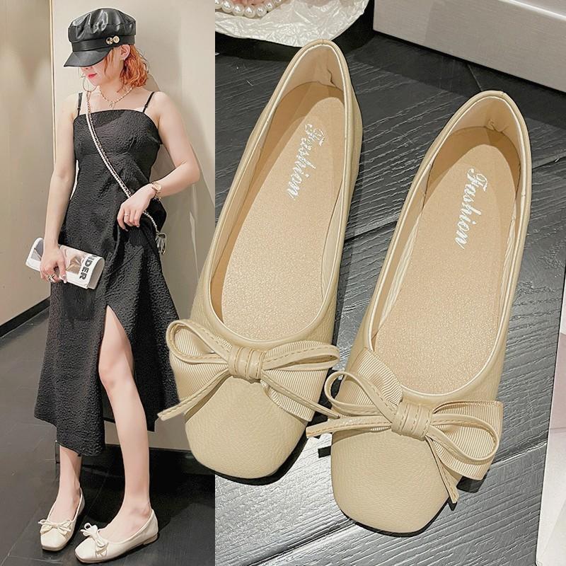 Женская повседневная обувь на мягкой подошве, повседневная обувь с легким бантом и мелкой посадкой