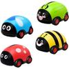 Ladybug Shaped Vehicle for Cognitive Pull Back Car Non Battery Powered Fun for Parent Interaction for Play and Decor
