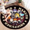 Anime Naruto Round Carpets for Living Room Rugs Soft Flannel Floor Area Rug Bedroom Carpet Mat for Children Kitchen Rug