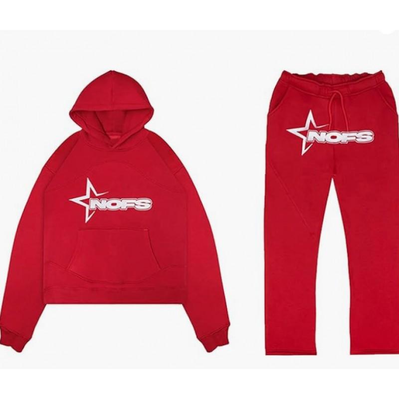 Комплект из худи и штанов в стиле Хип-Хоп Streetwear для мужчин и женщин - С вышивкой, буквенный принт, свободный крой, длинный рукав, унисекс, спортивный костюм