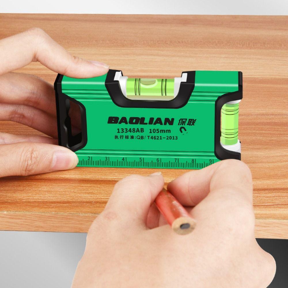 with Metric Magnetic Level Gauge Horizontal & Vertical Measure Level Ruler Portable Angle Finder