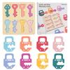 Wooden Locks Keys Baby Lock Key Matching Puzzle Colors Cognitive Shape Matching Montessori Educational Toy Lock Key Game