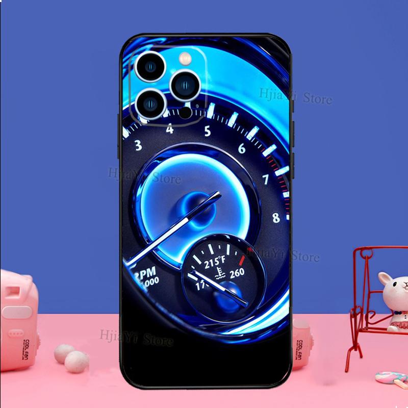 Speedometer Car Phone Case For iPhone Samsung Galaxy Redmi Xiaomi Oppo OnePlus Note S A 7 8 9 10 11 12 13 14 20 21 22 23 53 54 Pro Max Plus Ultra