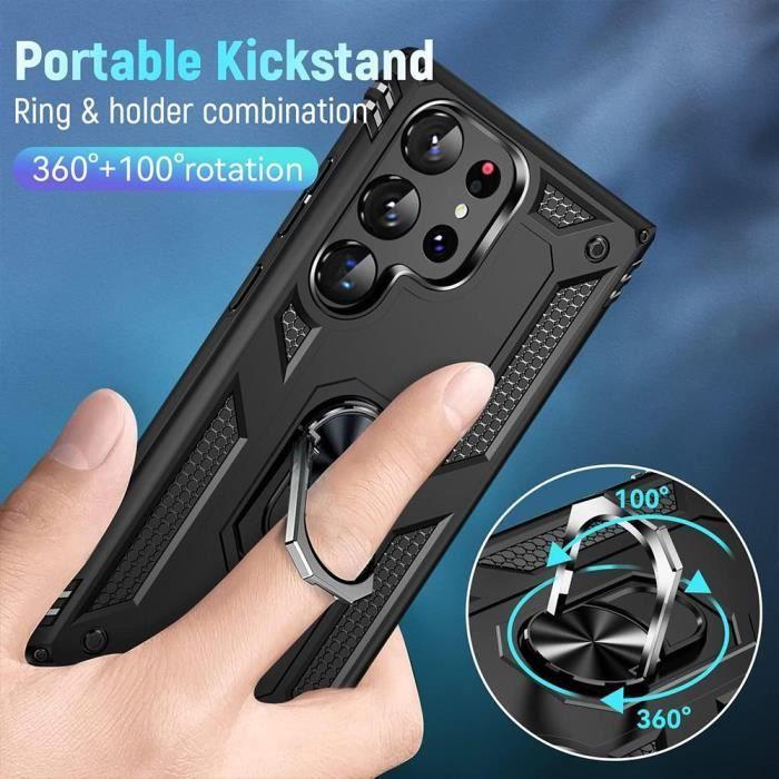 Coque de protection - Booling - pour Samsung Galaxy S24 Ultra - Noir - Antichoc - Anti-Rayures