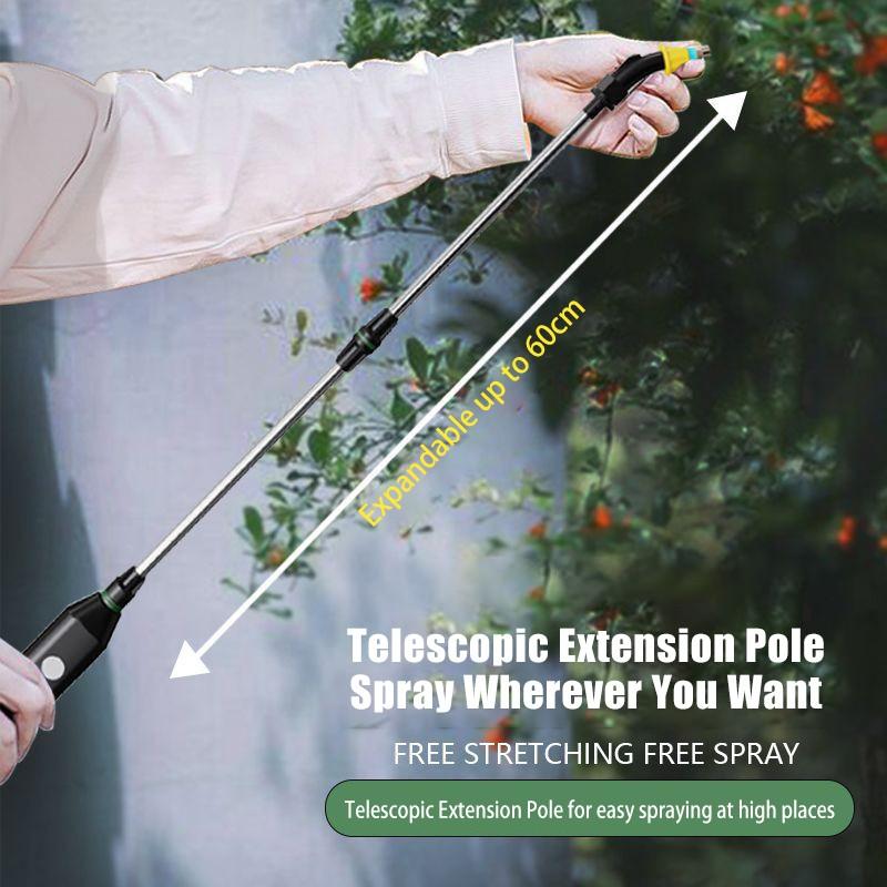 Спрей для полива сада, 2 м/3 м, на батарейках, с электрическим распылителем и перезаряжаемой ручкой USB