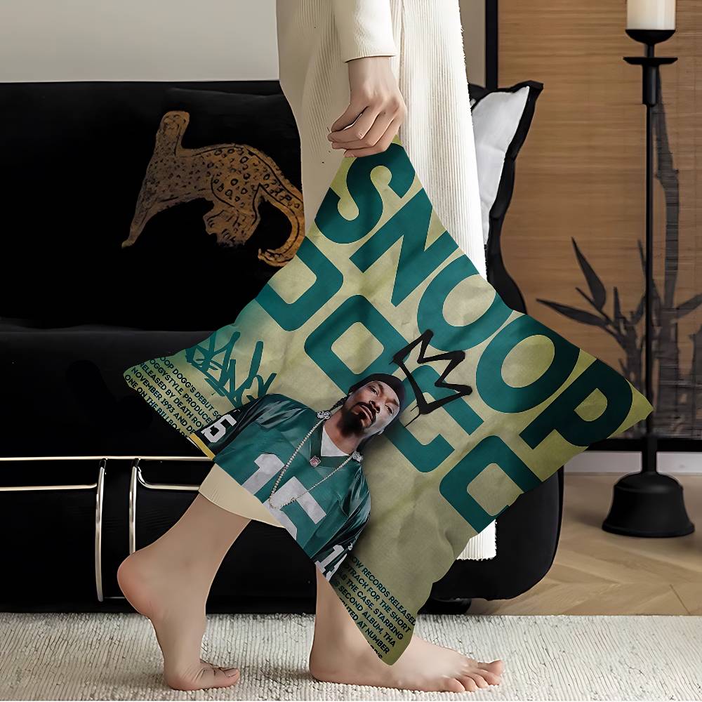 HipHop Rapper SSnoop DDogg Decorative Room Aesthetics Pillow Case Home Decor Bedroom Sofa Bed Couch Pillow Cover 45x45