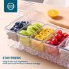 Chilled Condiment Tray Server with 5 Containers and Removable Compartments  Clear Garnish Serving Platter for Bar Accessories