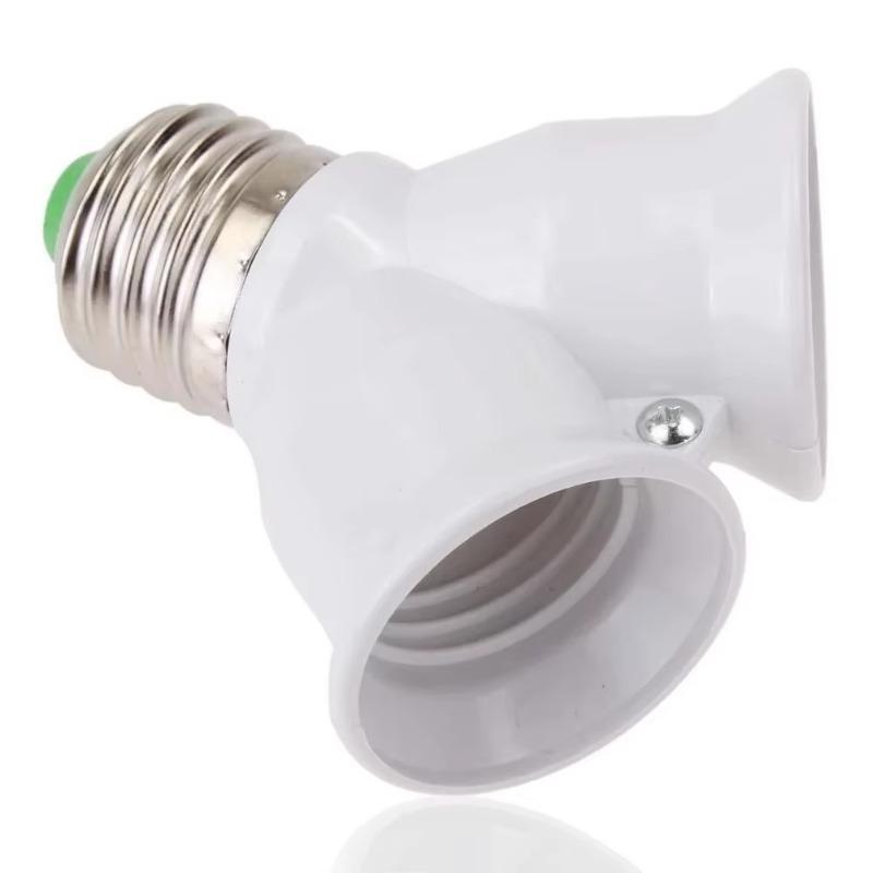 Screw E27 LED Base Light Lamp Bulb Socket E27 To 2-E27 Splitter Adapter Lamp Holder E27 Socket Bulb Holder