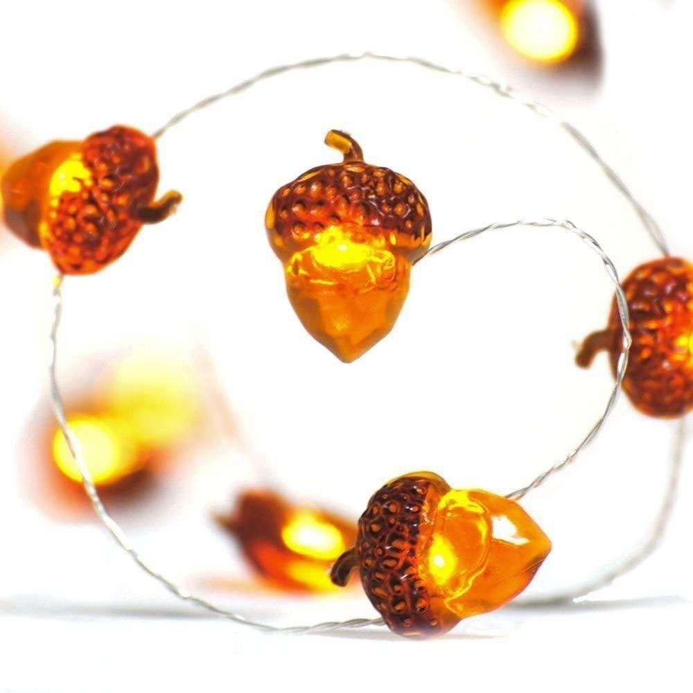 Thanksgiving Decorations Acorn String Lights Battery Powered Light String