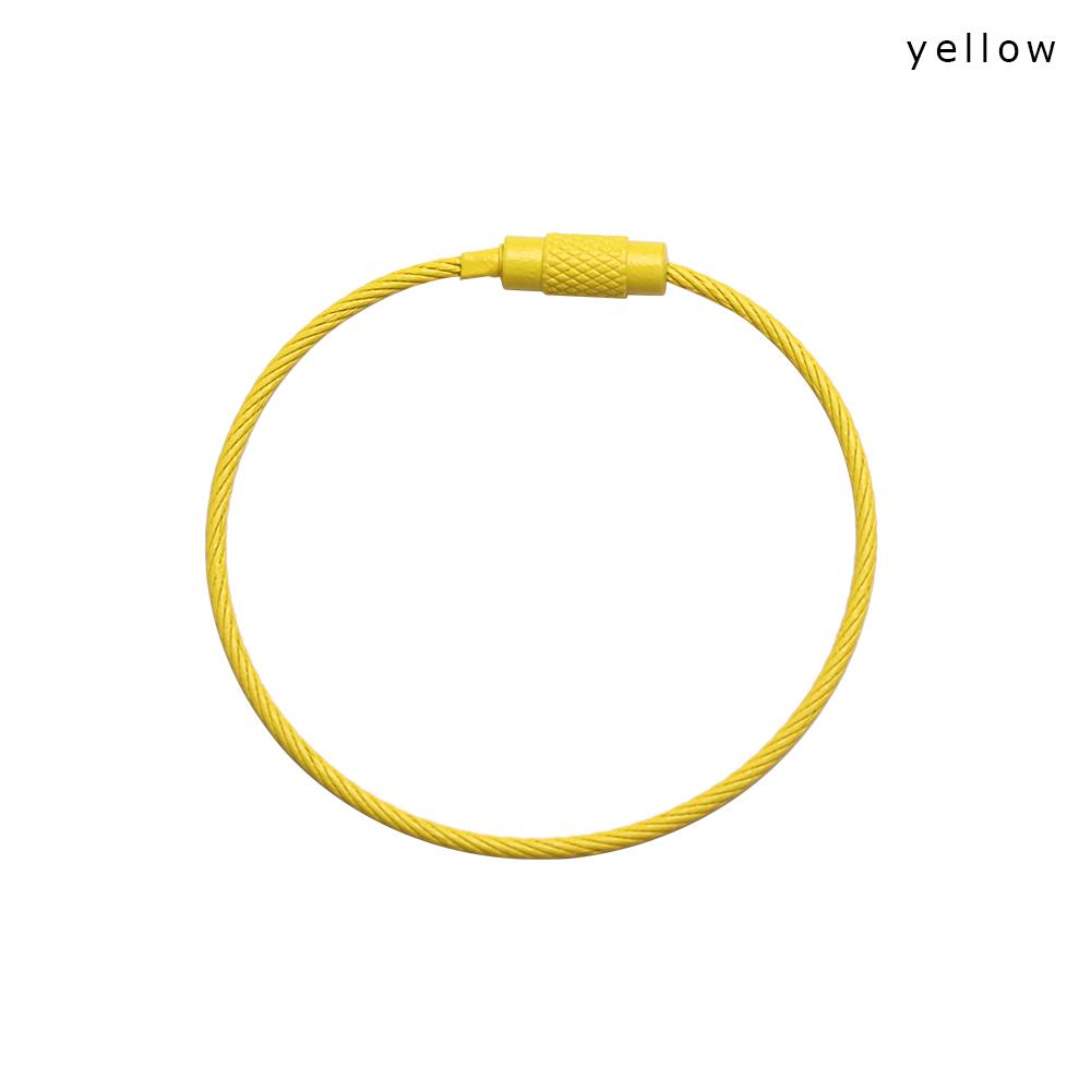 10 шт. 1,5*150 мм Держатель Петля Круглый На Открытом Воздухе Лагерь Кабель Проволока Брелок Веревка EDC Брелок Винтовой Замок