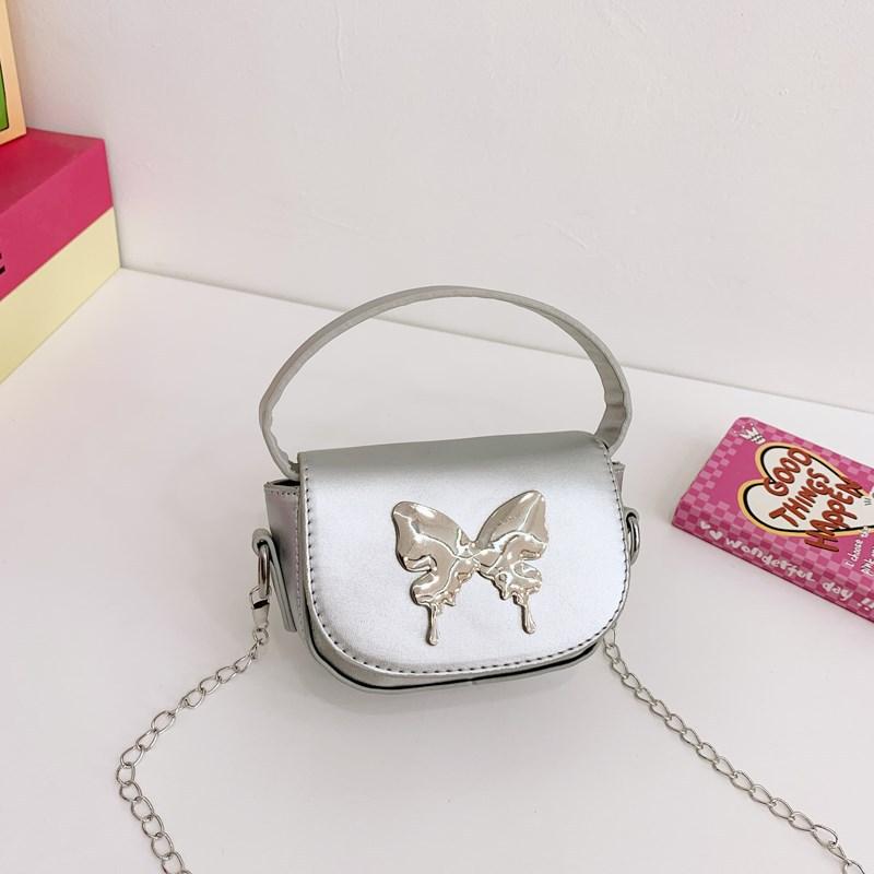 Простая и модная маленькая квадратная сумка женская 2025 новая модель с детской сумкой бабочка милая однотонная сумка-мессенджер на плечо для перекуса