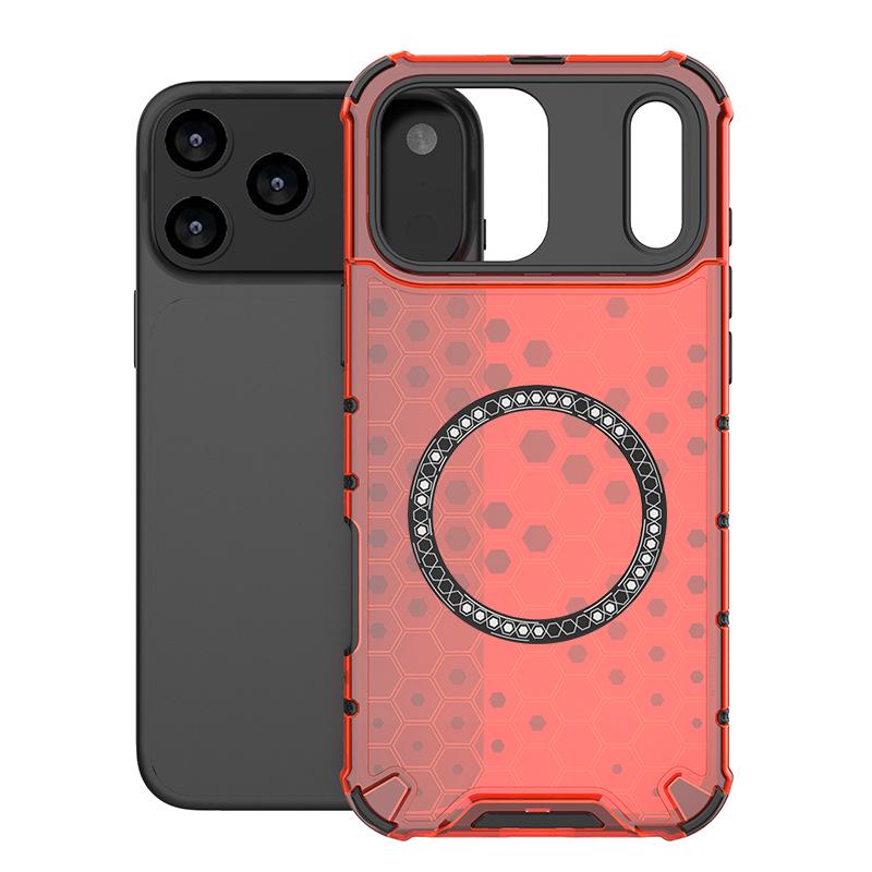 Магнитный чехол-соты для iPhone 17 Pro Max с защитой-подушкой
