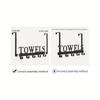 Heavy Duty Over Door Towel Rack 5/6/8 Hooks No Drilling, Black Metal Wall Mounted Organizer for Bathroom Kitchen Bedroom, Space Saving