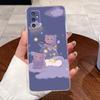 Чехол для Samsung Galaxy A82 / Quantum 2 Прозрачный Силиконовый Мягкий ТПУ Задняя Крышка для Samsung Quantum2 Милый Чехол с Кроликом Кошкой