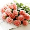 10 Pcs Artificial Latex Rose Flowers Wedding Party Office Table Bouquet Home Decor