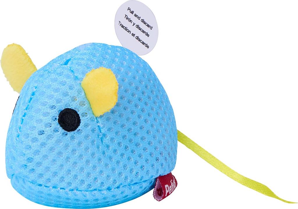 Petio Дикая мышь Игрушка для кошек, Писк-писк, ШУМНАЯ Паническая синяя мышь