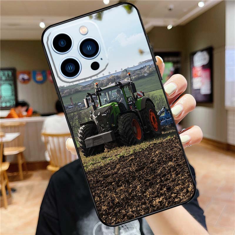 Tractor Car Case For iPhone 17 16 14 13 12 11 15 Pro Max Mini Plus 16e 17 Air Bumper Cover Accessories