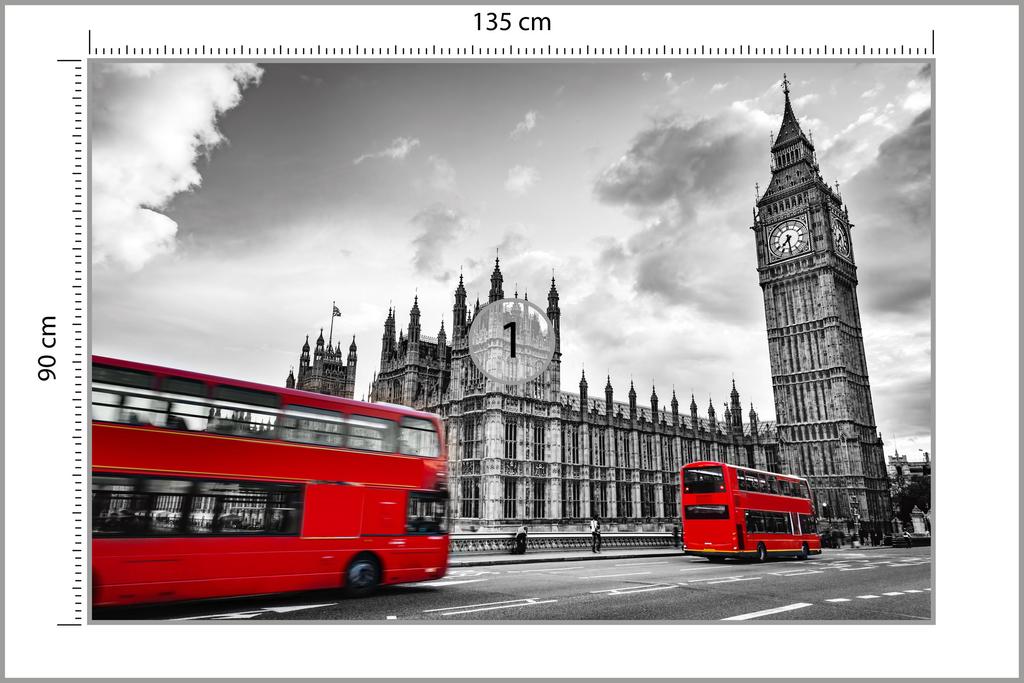 Photomural London Black And White Non-Woven 135x90