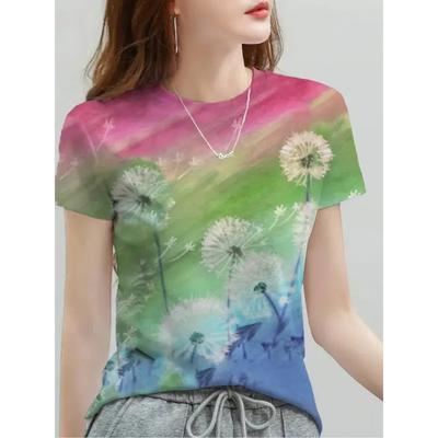 Модная Повседневная Универсальная Трендовая Высококачественная Удобная Легкая Футболка с Коротким Рукавом и Круглым Вырезом