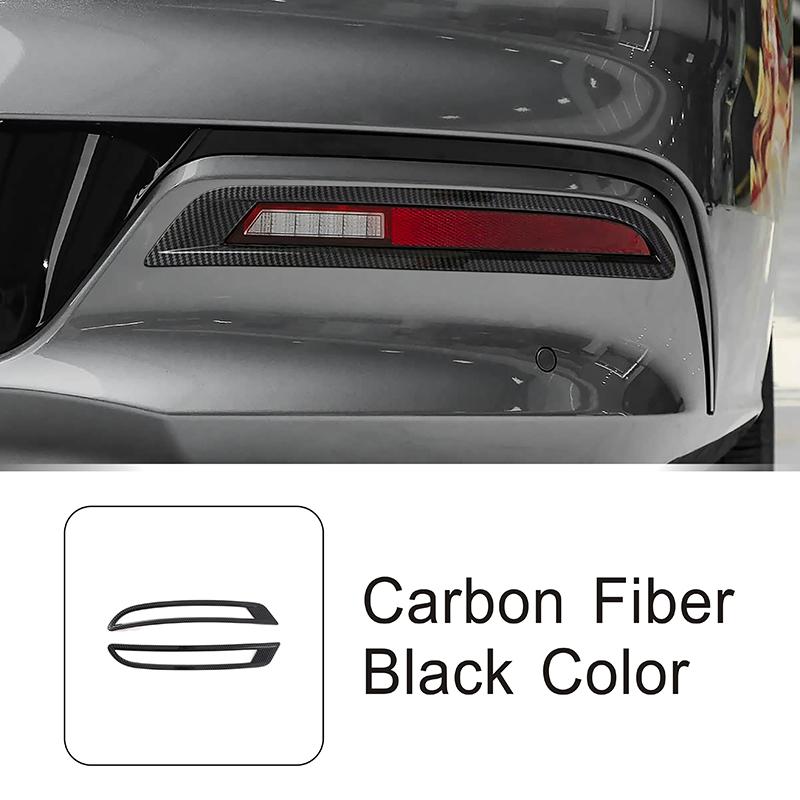 Car Styling Rear Fog Lamp Frame Decoration Cover Trim For BYD Qin PLUS Carbon Fiber Color Exterior Accessories
