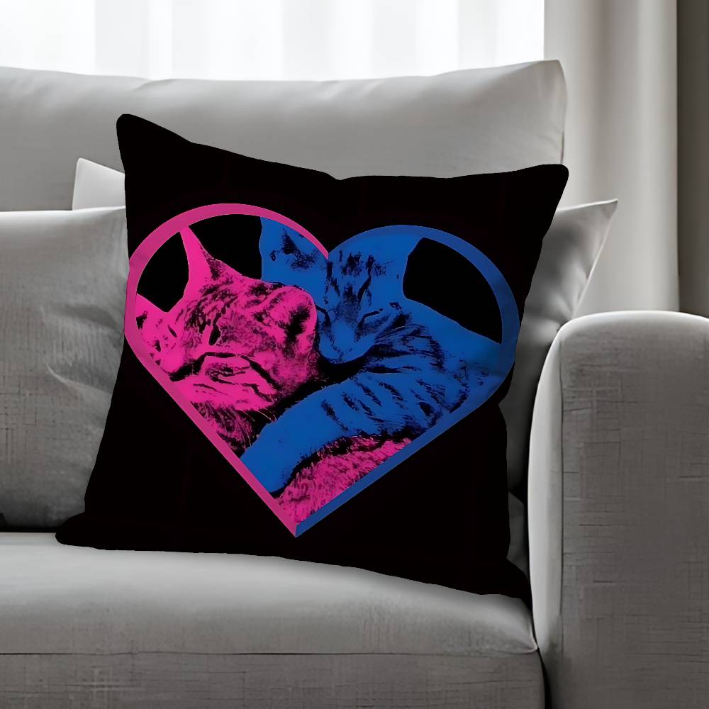 TTv Girl Who Really Cares Anime Celebrity Merchandise AllMatch Printed Pillow Case Sofa Car Office Room Decoration Protector