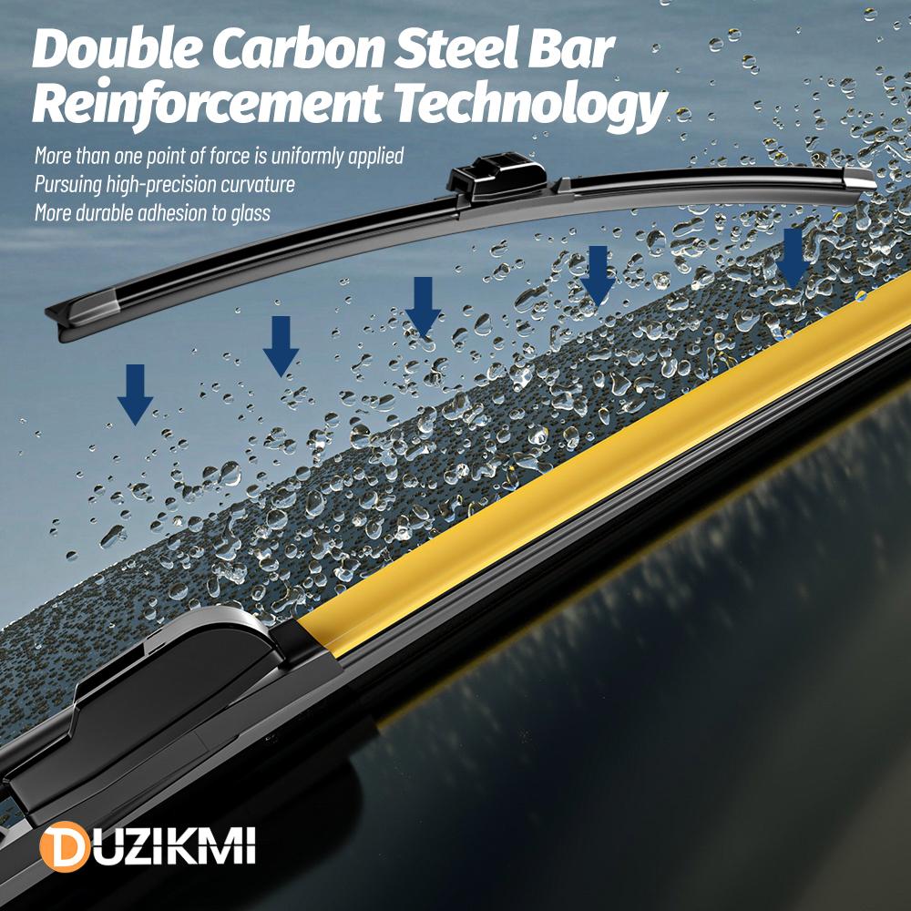 For Mini Convertible R52 R57 F57 2004-2019 2013 2014 2015 2016 2017 2018 2pcs Front Windshield Windscreen Wiper Blades Red Blue