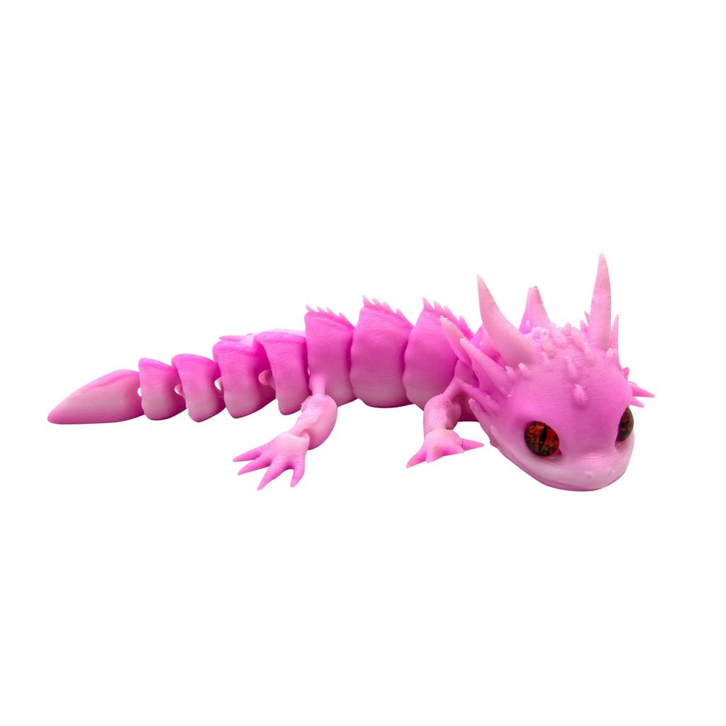 3D Printed Dragon Baby With Simulated Eye Decoration