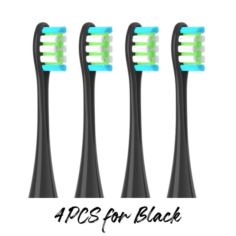 Сменные насадки для щеток Oclean X PRO/Z1/F1/One/Air 2/SE, 4 шт., мягкая электрическая зубная щетка DuPont в вакуумной упаковке, 4 шт.