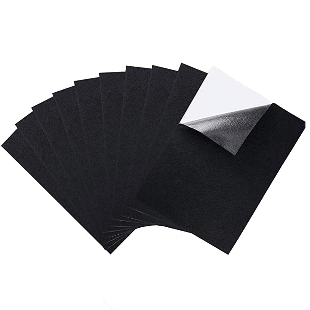 Black Fabric Adhesive Sheets Multipurpose Velvet Sheet Sticky Glue Back