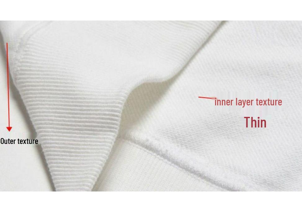 Women's Loose Fit Cotton Pullover - Korean Style, Long Sleeve, Round Neck, Fake Two-Piece, 2025 Spring/Autumn Collection