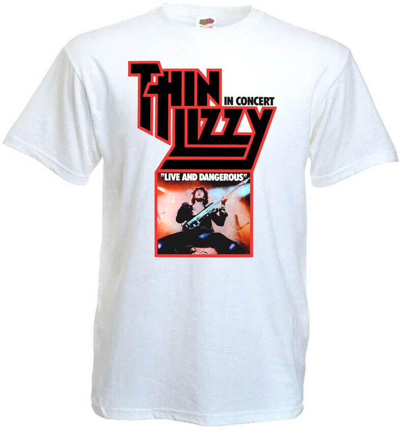 Белая футболка унисекс Thin Lizzy Live And Dangerous V4