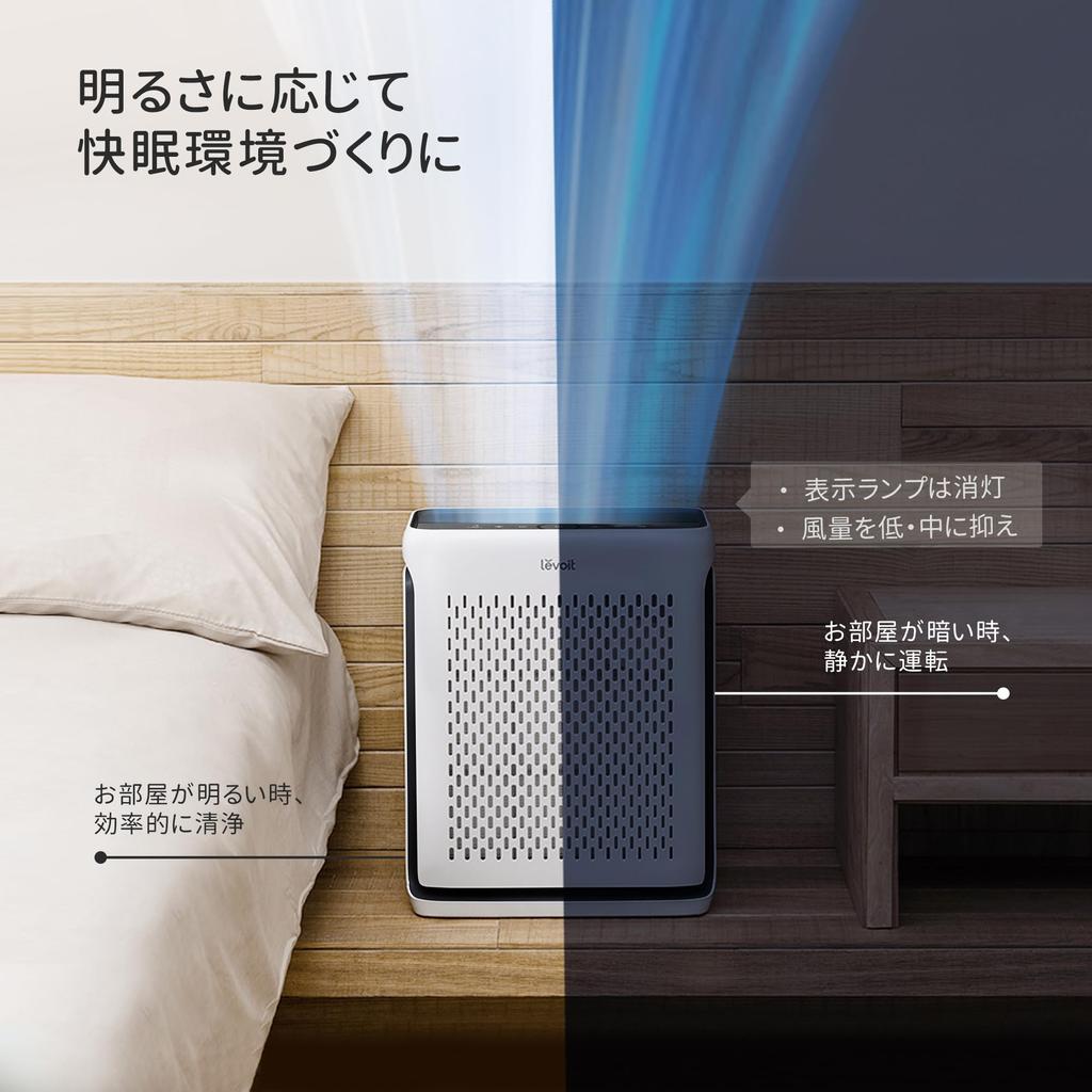 Levoit Air Purifier High Grade Vital 100S 21 Tatami Pet Specialized Dust Collection House Dust Sensor Included Compact Four Side Intake Vent