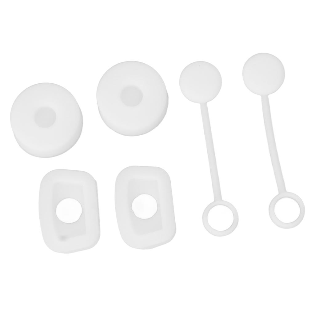 6 ШТ. Заглушка для соломинки для чашки, герметичная, многоразовая, крышка для соломинки, квадратная, круглая, защита от проливания, силиконовый набор заглушек от протекания