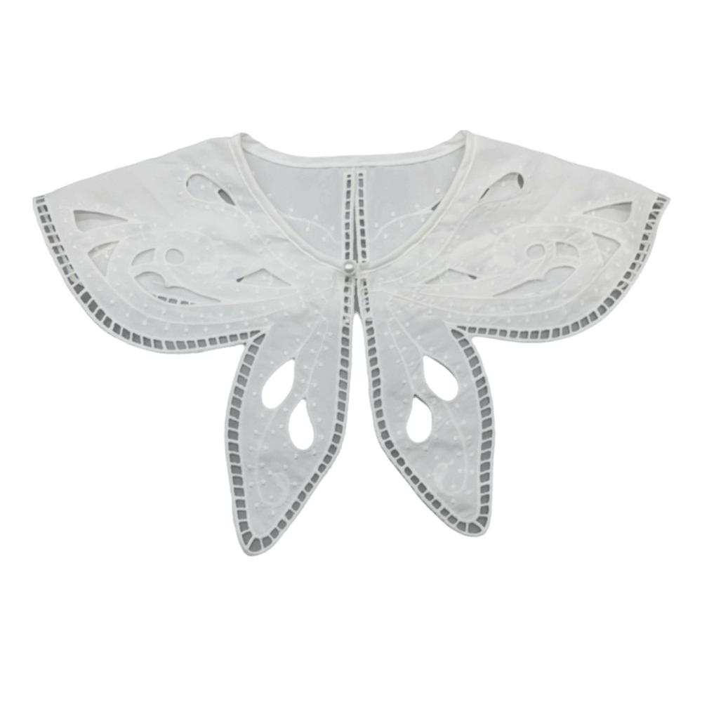 Detachable Embroidered Lace Fake Collar Polyester Decorative Fake Collar New Floral Collar Dresses