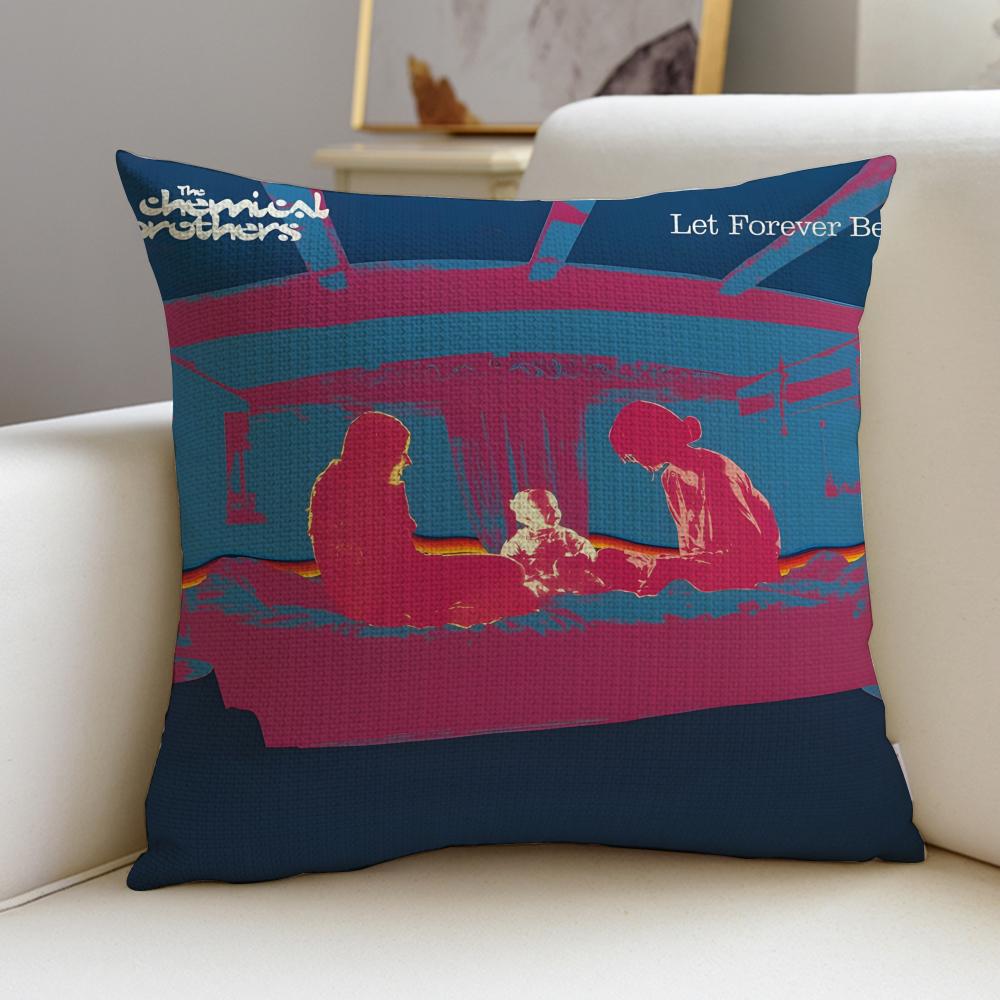 the CChemical BrothersS Cushion Cover Breathable and skinfriendly linen pillowcase square removable and washable cushion