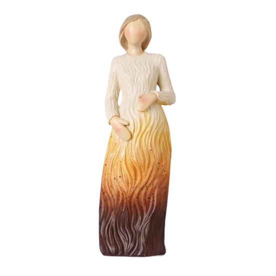 Resin Carving Family Figurine, Mother Father Son Daughter Statue, Hand-Painted Parents Kids Sculpture, Gift for Mother's Day Father's Day