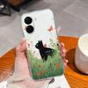 Прозрачный чехол для Poco X7 Pro Милый Кот Цветы Мягкий ТПУ Корпус для Xiaomi Poco X 7 Pro X7Pro Ударопрочный Задняя крышка телефона Fundas