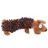 Pet Cat Small Dog Plush Toy Cute Animal Shape with Sound Device for Molar Teeth Playing Bitingbrown Dog