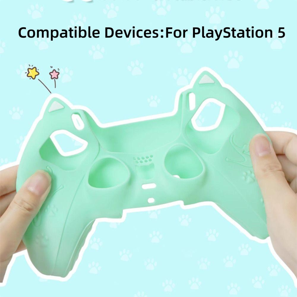 with Thumb Grip Caps Controller Case Set Cat Paw Protective Shell Cover Controller Skin for PS5