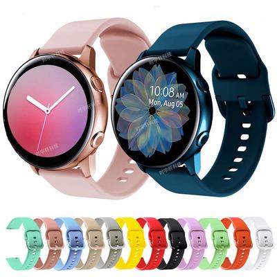 Для Samsung Galaxy Active 2 40 мм 44 мм Ремешок для умных часов Силиконовый 20 мм Спортивный браслет Для Galaxy Watch 42 мм/3 41 мм/Gear S2 Ремешок