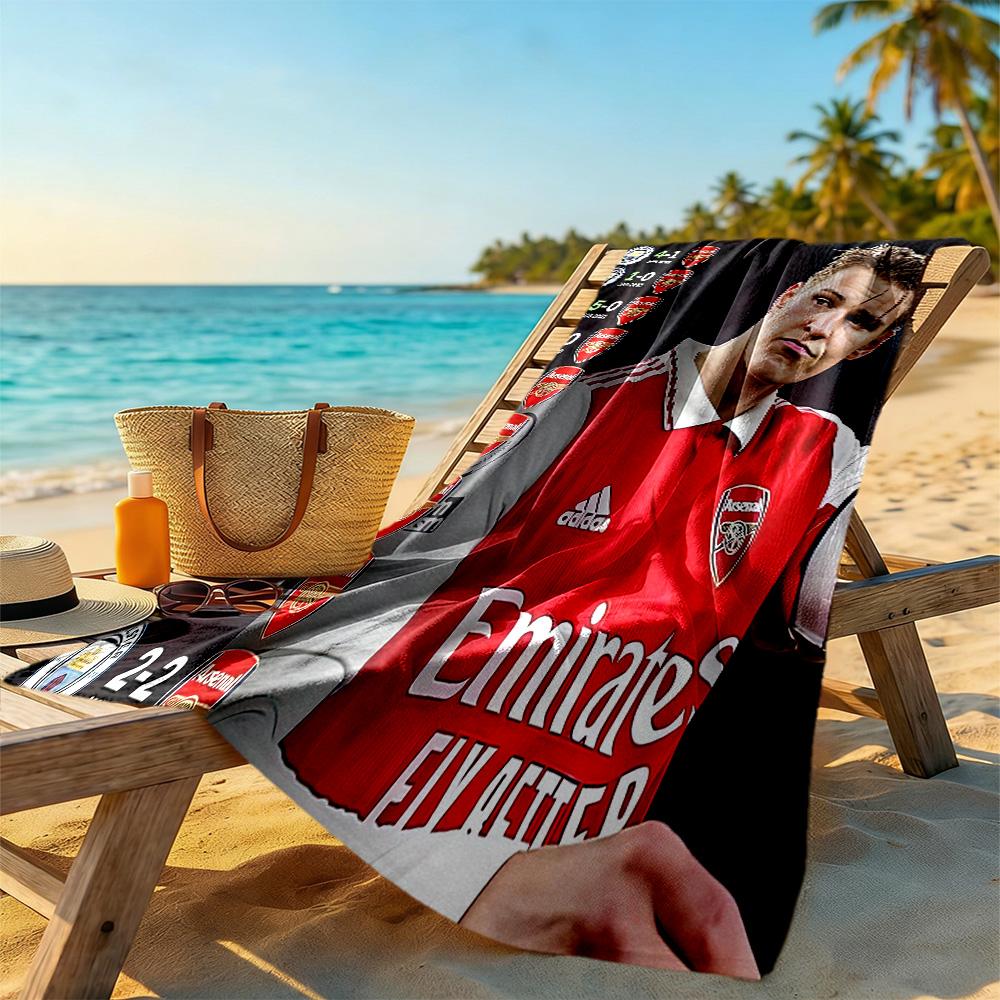 Arsenal Beach Towel Super Soft Microfiber Quickdry Fabric Comfortable Lightweight Suitable for Swimming, Gym, Camping, Yoga Vacation