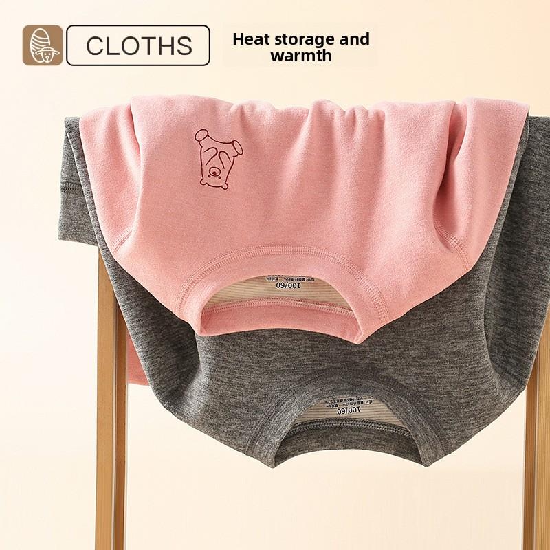 Children's Wool and Silk Thermal Underwear Set Boys and Girls Autumn Clothes and Pants German Baby Winter Double-Sided Fleece Pajamas