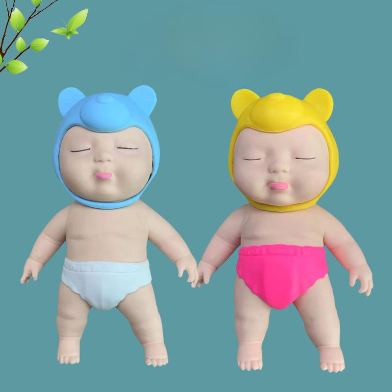 Снимающая стресс игрушка Песочная кукла Игрушка для снятия стресса Деформируемая кукла для снятия напряжения Кукла для сжимания лица Сжимающая кукла Музыкальная Медленный отскок