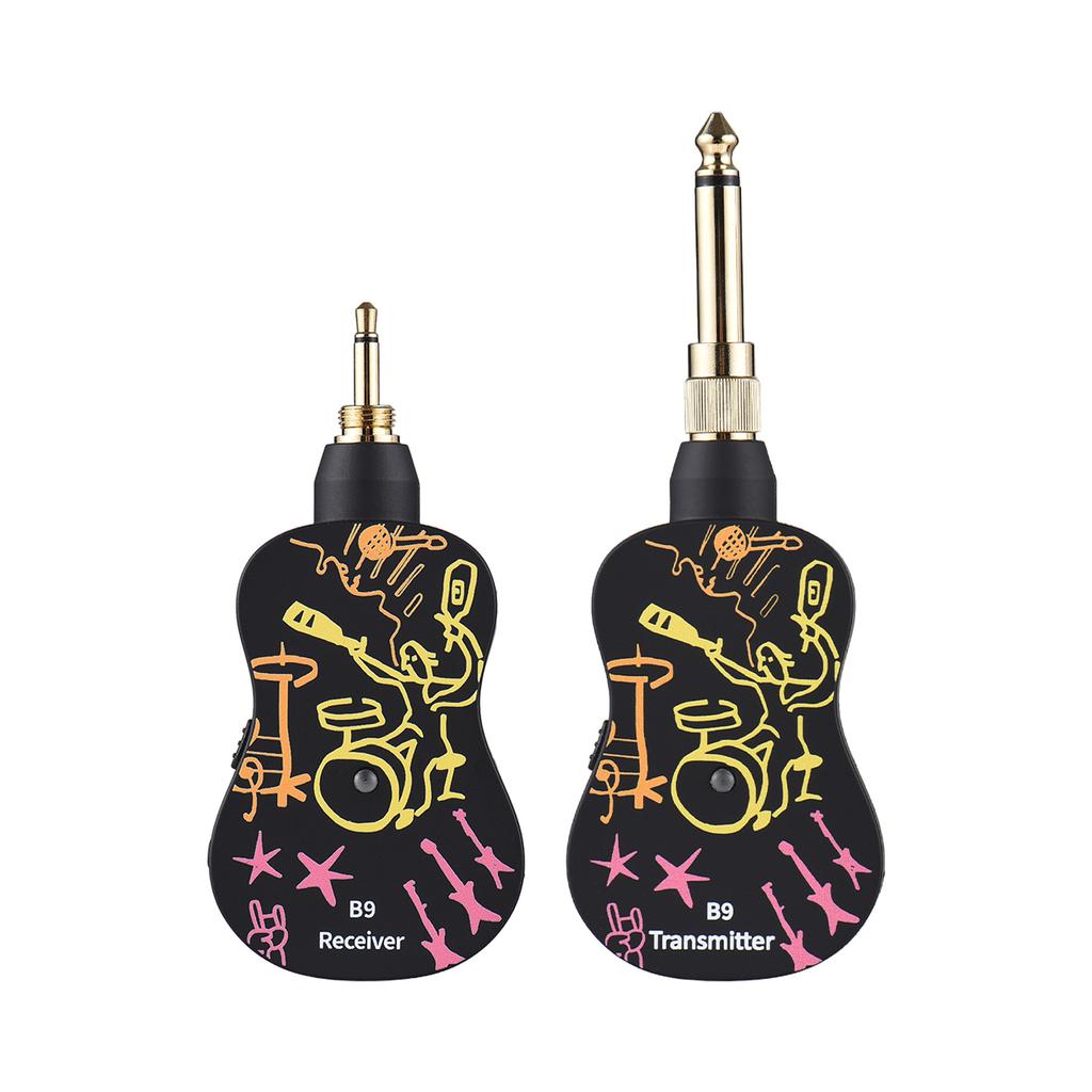 2.4G Wireless Guitar System Rechargeable 3.5mm Plug Guitar Transmitter Receiver Set for Electric