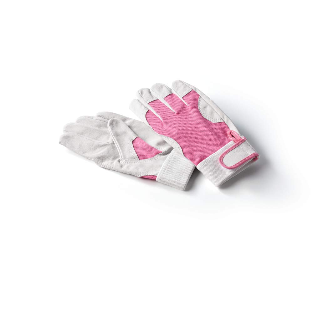 TRUSCO Pig Leather Upper Knit Magic Closure Size S Gloves,